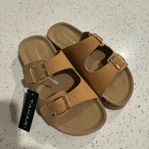 Tahari Kids Brown Buckle Sandals
